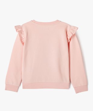 Sweat loose à manches volantées et touches pailletées fille vue3 - GEMO (ENFANT) - GEMO