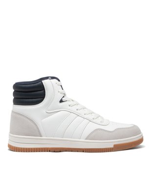 Baskets homme mid-cut à col matelassé contrastant  vue1 - GEMO (SPORTSWR) - GEMO