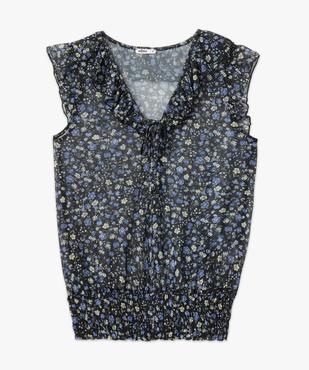 Tee-shirt sans manches en voile fleuri femme vue4 - GEMO(FEMME PAP) - GEMO