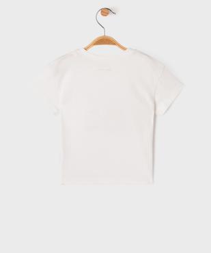 Tee-shirt manches courtes à motif brodé bébé fille vue3 - GEMO 4G BEBE - GEMO