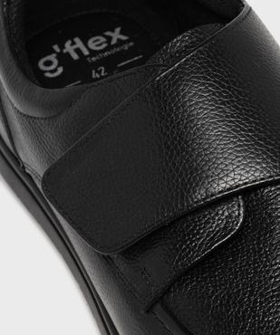 Mocassin confort dessus cuir fermeture scratch homme vue6 - G'FLEX - GEMO