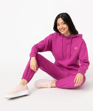 Pantalon de jogging en molleton femme vue2 - GEMO(FEMME PAP) - GEMO