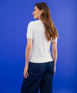 Gilet à manches courtes en maille fine et souple femme vue3 - GEMO 4G FEMME - GEMO