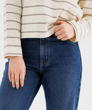 Jean Mom taille haute femme vue2 - GEMO 4G FEMME - GEMO
