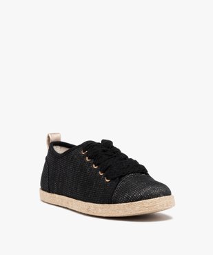 Baskets femme en toile brillante et semelle cordelette vue2 - GEMO (SPORTSWR) - GEMO