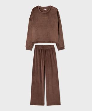Pyjama en velours fille vue1 - GEMO (JUNIOR) - GEMO