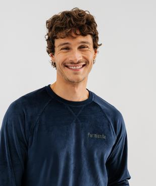 Pyjama en velours à carreaux homme vue4 - GEMO 4G HOMME - GEMO