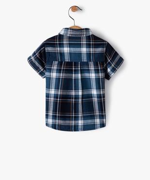 Chemise bébé garçon à manches courtes à carreaux vue3 - GEMO(BEBE DEBT) - GEMO