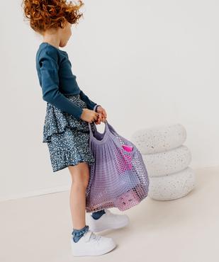 Jupe à volants à motifs fleuris fille vue1 - GEMO 4G FILLE - GEMO