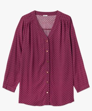 Chemise à manches longues imprimée femme grande taille vue4 - GEMO 4G GT - GEMO