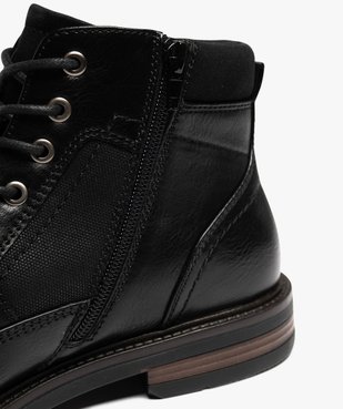 Boots homme casual à lacets avec col moussé vue7 - URBAN STEPS - GEMO