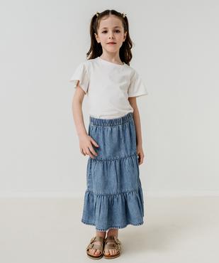 Jupe en jean longues à volants bohème fille vue6 - GEMO (ENFANT) - GEMO