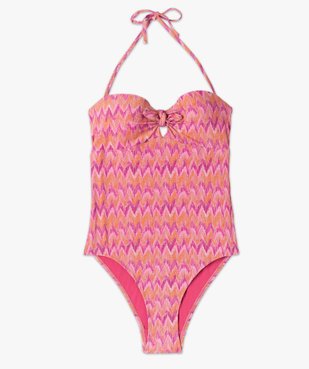 Maillot de bain une pièce pailleté forme bustier femme vue4 - GEMO 4G FEMME - GEMO