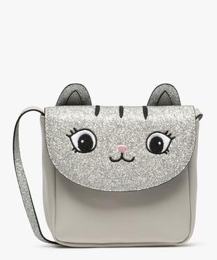 Sac fille avec rabat à paillettes avec motif chat vue1 - GEMO (ENFANT) - GEMO