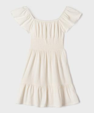 Robe à manches courtes avec col Bardot fille vue1 - GEMO (JUNIOR) - GEMO