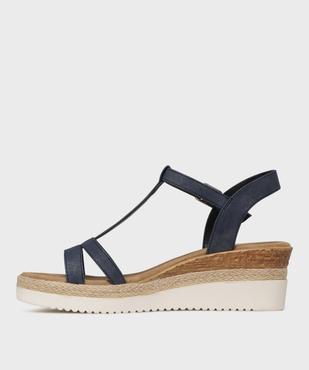 Sandales à talon compensé et bride pailletée femme vue1 - VALENTINA BALDA - GEMO