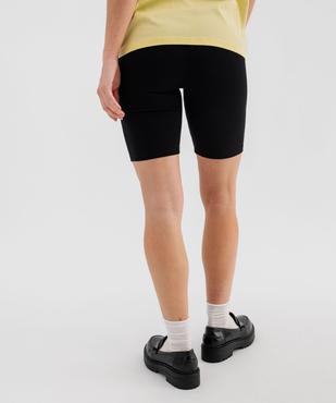 Legging court uni en coton résistant femme vue3 - GEMO(FEMME PAP) - GEMO