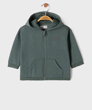 Sweat zippé à capuche bébé garçon vue1 - GEMO 4G BEBE - GEMO
