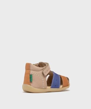 Sandales premiers pas fermeture scratch bébé garçon - Kickers vue4 - KICKERS - GEMO