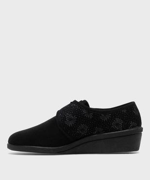 Chaussons confort en velours avec fermeture scratch femme vue4 - G'FLEX GEMO FOR GOOD - GEMO