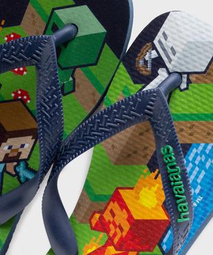 Tongs Athletic à semelle motif Minecraft garçon - Havaianas vue3 - HAVAIANAS - GEMO