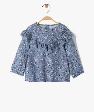 Blouse bébé fille à manches longues avec volant - LuluCastagnette vue2 - LULUCASTAGNETTE - GEMO