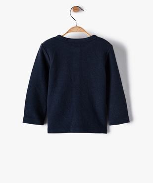 Sweat bébé fille gaufré à boutons-pression vue3 - GEMO(BEBE DEBT) - GEMO