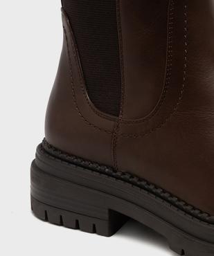 Bottes avec tige bi-matière à semelle crantée femme vue6 - 5 MILES - GEMO