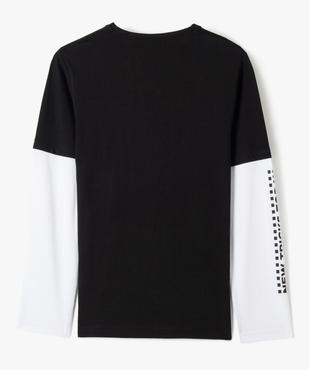 Tee-shirt garçon à manches longues effet 2-en-1 vue3 - GEMO (JUNIOR) - GEMO