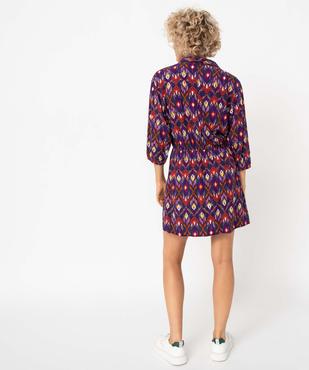 Robe femme à manches 3/4 à motifs  vue3 - GEMO(FEMME PAP) - GEMO