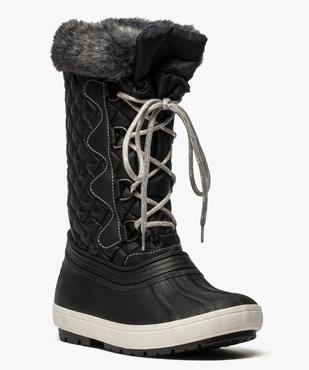 Après-skis femme imperméables avec tige matelassée, lacets et col  vue2 - GEMO (EQUIPT) - GEMO