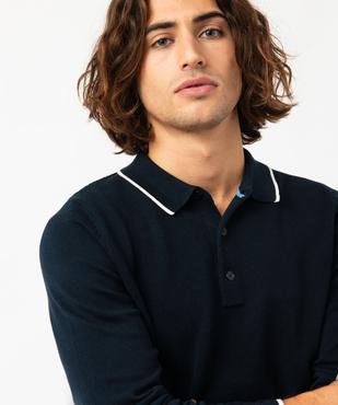 Pull col polo en maille piquée homme vue2 - GEMO 4G HOMME - GEMO