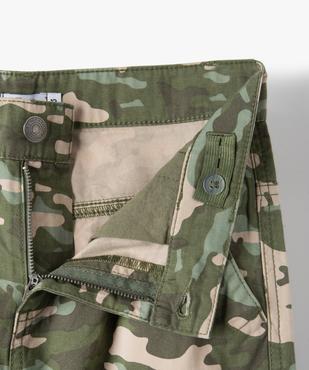Bermuda garçon cargo en twill imprimé coupe Regular vue2 - GEMO 4G GARCON - GEMO