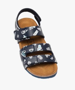 Sandales garçon imprimées à bride scratch vue5 - GEMO (ENFANT) - GEMO