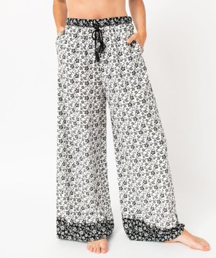 Pantalon de pyjama fluide coupe ample femme vue2 - GEMO(HOMWR FEM) - GEMO