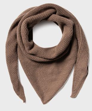 Echarpe en maille fantaisie forme triangle femme vue1 - GEMO 4G FEMME - GEMO