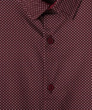 Chemise manches longues à micro-motifs homme vue2 - GEMO 4G HOMME - GEMO
