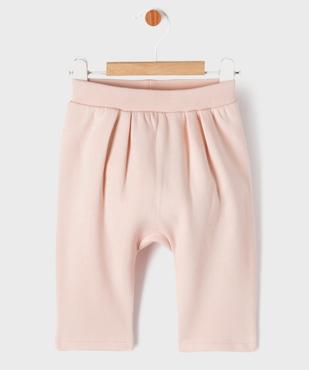 Pantalon en molleton bébé fille vue1 - GEMO(BB COUCHE) - GEMO