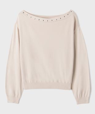 Pull fin encolure bateau fille vue1 - GEMO (JUNIOR) - GEMO
