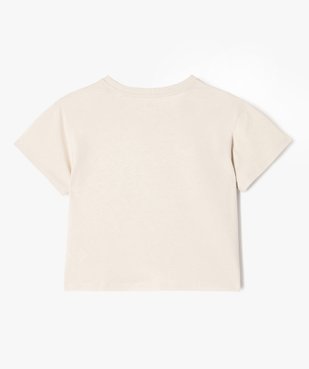 Tee-shirt à manches courtes coupe courte fille vue7 - GEMO 4G FILLE - GEMO