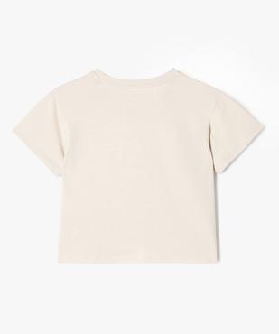Tee-shirt à manches courtes coupe courte fille vue7 - GEMO 4G FILLE - GEMO