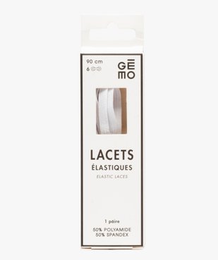 Lacets plats élastiques uni 90 cm (lot de 2) vue1 - GEMO(ENTRETIEN) - GEMO