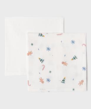 Lot de 2 langes bébé en gaze de coton vue1 - GEMO(BB COUCHE) - GEMO