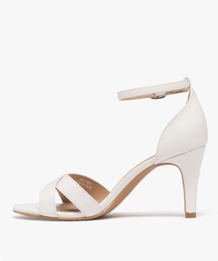 Sandales à talon haut et fin et brides croisées femme vue3 - VALENTINA BALDA - GEMO