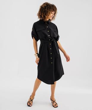 Robe chemise à manches courtes femme vue1 - GEMO(FEMME PAP) - GEMO