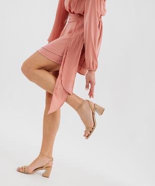 Sandales à talon trapèze et brides bijou femme - Follow Me vue7 - FOLLOW ME - GEMO