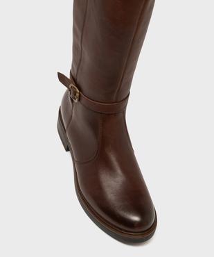 Bottes cavalières en cuir zippées femme - Tanéo vue5 - TANEO - GEMO