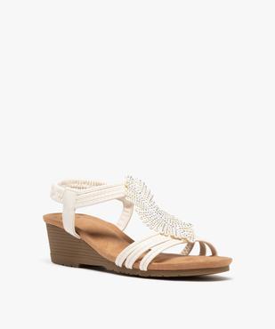 Sandales à brides avec strass et semelle compensée femme - Valentina Baldano vue2 - VALENTINA BALDA - GEMO