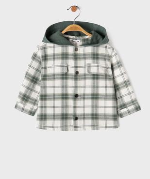 Chemise à carreaux avec capuche bébé garçon vue1 - GEMO(BEBE DEBT) - GEMO