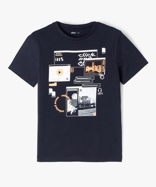 Tee-shirt imprimé en coton garçon vue1 - GEMO (JUNIOR) - GEMO